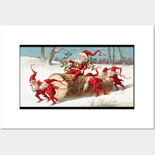 Santa and his Elves Posters and Art